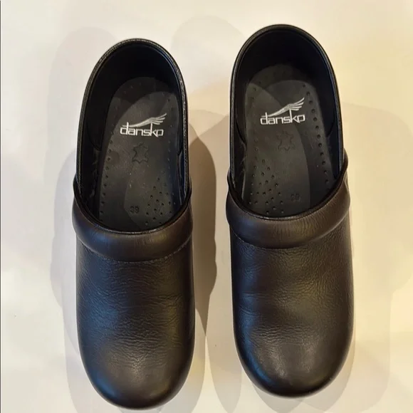 Dansko Dark Brown Leather Clogs - Picture 2 of 9